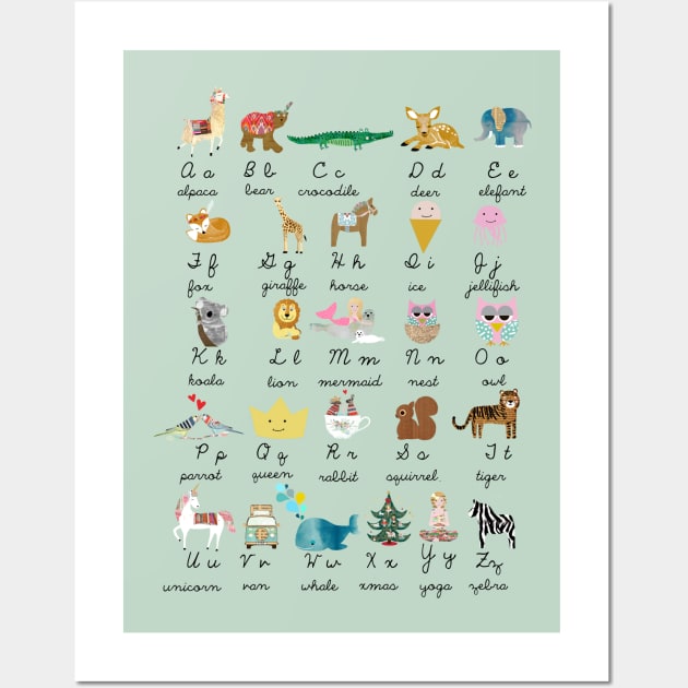 Alphabet Animals Wall Art by GreenNest